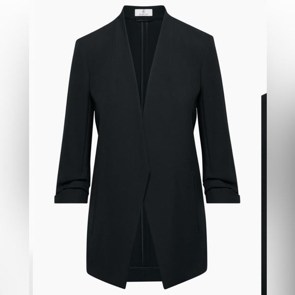 Black Babaton Power Hip Crepe Blazer - Picture 3 of 8